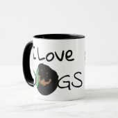 I Love Dogs Rottweiler Heart Mok (Voorkant links)