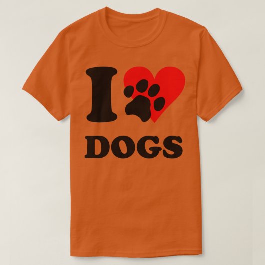 I Love Dogs T-shirt (Design voorkant)