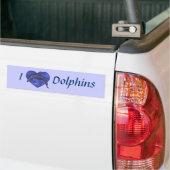 I Love Dolphins Bumpersticker (Op Truck)