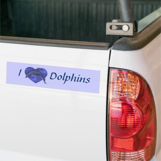 I Love Dolphins Bumpersticker (Op Truck)