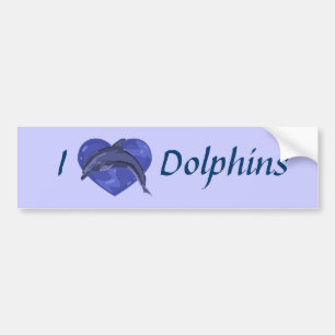 I Love Dolphins Bumpersticker