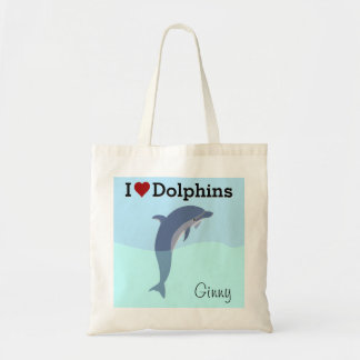I Love Dolphins Canvas tas
