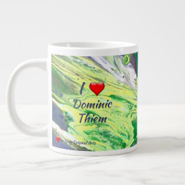 I Love Dominc Thiem Abstract Personalize Grote Koffiekop