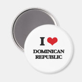 I Love Dominicaanse Republiek Magneet (Voorkant / Achterkant)