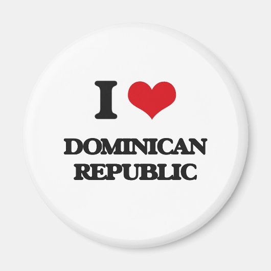 I Love Dominicaanse Republiek Magneet (Voorkant)