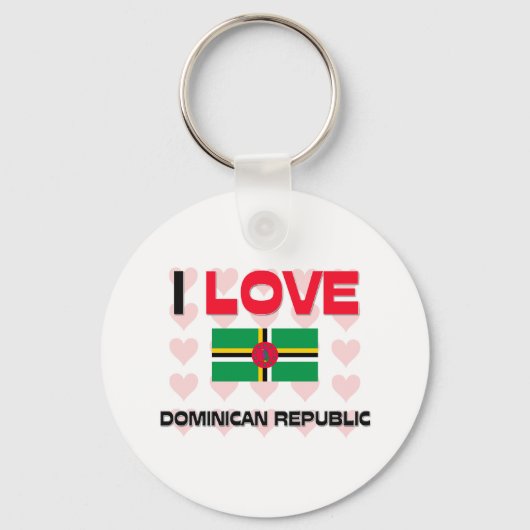 I Love Dominicaanse Republiek Sleutelhanger (Voorkant)