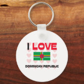 I Love Dominicaanse Republiek Sleutelhanger (Voorkant)