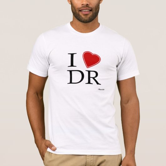 I Love Dominicaanse Republiek T-shirt (Voorkant)