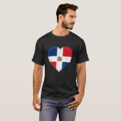 I Love Dominican Republic Dominican Flag Heart Out T-shirt (Voorkant volledig)