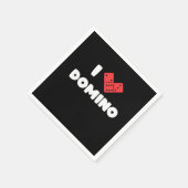I Love Domino Game Player Tiles Puzzler Game Gift Servet (Hoek)