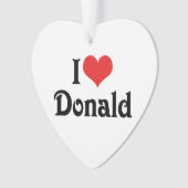 I Love Donald Ornament (voorkant)