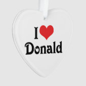 I Love Donald Ornament (voorkant)