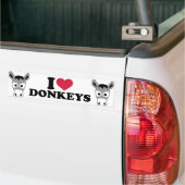 I Love Donkeys Bumpersticker (Op Truck)
