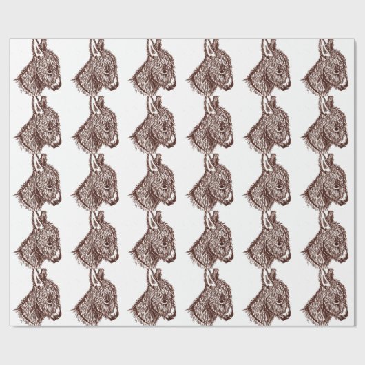 I LOVE DONKEYS! CADEAUPAPIER (Vlak)