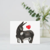 I Love Donkeys Demure Donkey Briefkaart (Staand voorkant)