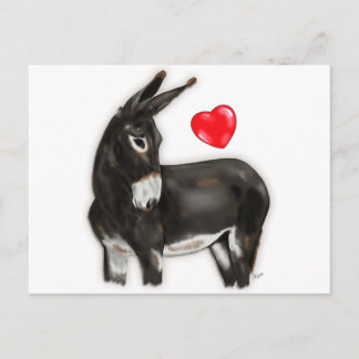 I Love Donkeys Demure Donkey Briefkaart