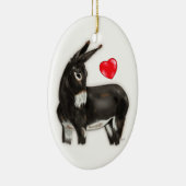 I Love Donkeys Demure Donkey Keramisch Ornament (Rechts)