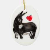 I Love Donkeys Demure Donkey Keramisch Ornament (Achterkant)