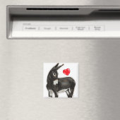 I Love Donkeys Demure Donkey Magneet (Insitu (Vaatwasser))