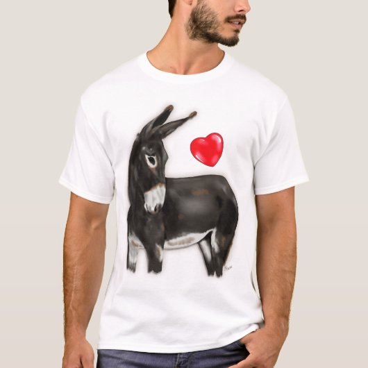 I Love Donkeys Demure Donkey T-shirt (Voorkant)