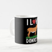 I Love Donkeys | Donkey Lover Gift Koffiemok (Voorkant links)