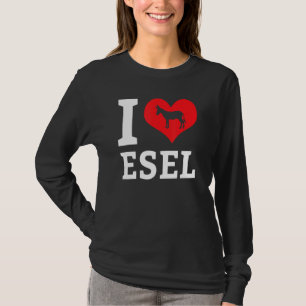 I Love Donkeys Mule Boerderij Animal Farmer Zoo Pe T-shirt