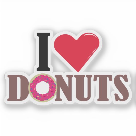 I love donut design sticker (Voorkant)
