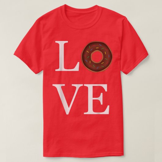 I Love Donuts Bakery Cute Funny Gezegde Quote Gift T-shirt (Design voorkant)