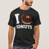 I Love Donuts dinosaur sweets T-shirt (Voorkant)