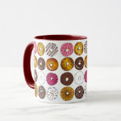 I Love Donuts Dozen Doughnuts Breakfast food Mok (Voorkant links)