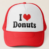 I Love Donuts Trucker Pet (Voorkant)