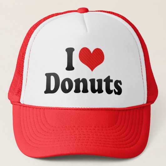 I Love Donuts Trucker Pet (Voorkant)
