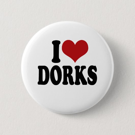 I Love dorks Ronde Button 5,7 Cm (Voorkant)