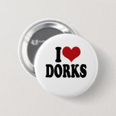 I Love dorks Ronde Button 5,7 Cm (Voorkant /achterkant)