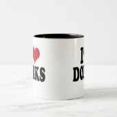 I Love dorks Tweekleurige Koffiemok (Center)