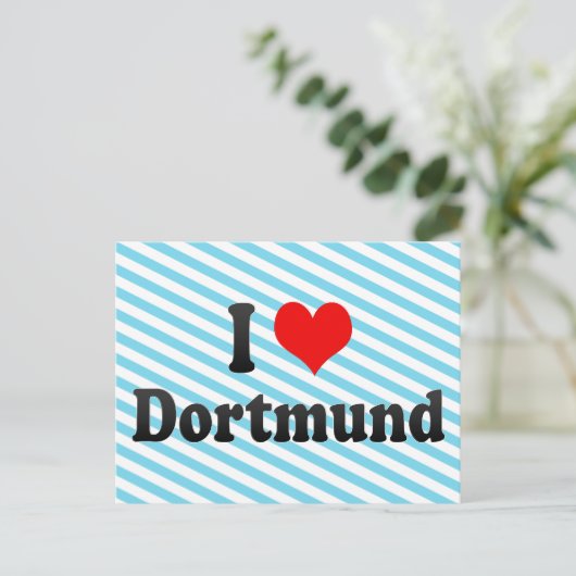 I Love Dortmund, Germany Briefkaart (Staand voorkant)