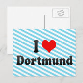 I Love Dortmund, Germany Briefkaart (Voorkant / Achterkant)
