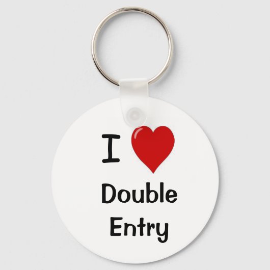 I Love Double Entry Accounting Accountant Sleutelh Sleutelhanger (Voorkant)