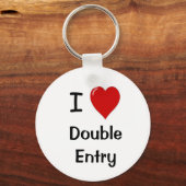 I Love Double Entry Accounting Accountant Sleutelh Sleutelhanger (Voorkant)