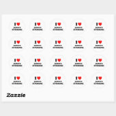 I Love Down's Syndrome Ronde Sticker (Vel)