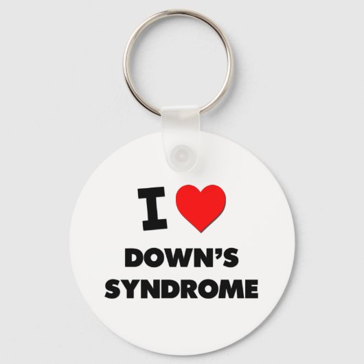 I Love Down's Syndrome Sleutelhanger (Voorkant)