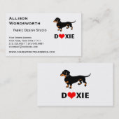 I Love Doxies - Black and Tan Dachshund Visitekaartje (Voorkant / Achterkant)