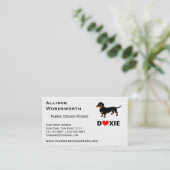 I Love Doxies - Black and Tan Dachshund Visitekaartje (Staand voorkant)
