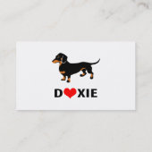I Love Doxies - Black and Tan Dachshund Visitekaartje (Achterkant)