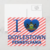 I Love Doylestown, PA Briefkaart (Voorkant / Achterkant)