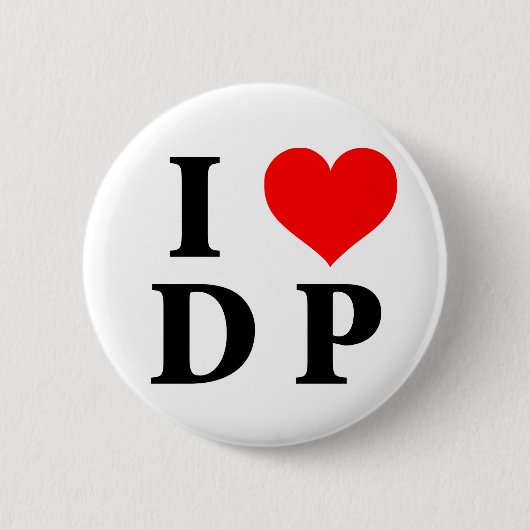 I Love DP Ronde Button 5,7 Cm (Voorkant)