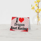I love Dragon Boat Racing Kaart (Gele Bloem)
