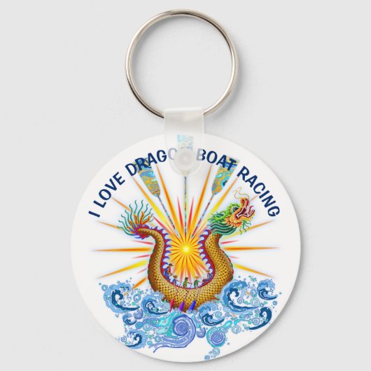I Love Dragon Boat Racing Sleutelhanger (Voorkant)