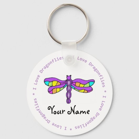 I Love Dragonflies  Sleutelhanger (Voorkant)