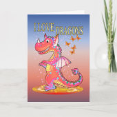 I Love Dragons, magisch design. Kaart (Voorkant)